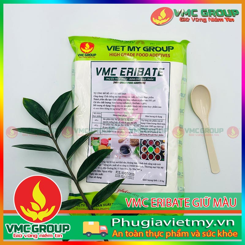 VMC ERIBATE BẢO QUẢN GIỮ MÀU VMC ERIBATE BẢO QUẢN GIỮ MÀU TÚI 1KG DẠNG BỘT