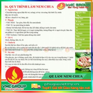 QUY TRÌNH LÀM NEM CHUA